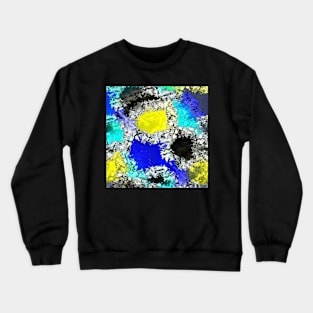 Blue and yellow splashes Crewneck Sweatshirt